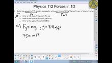 Physics 112: Net Force in 1D Problem #2